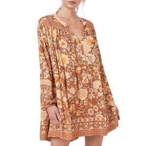 Spell & The Gypsy | Amethyst Keyhole Smock Dress- Amber